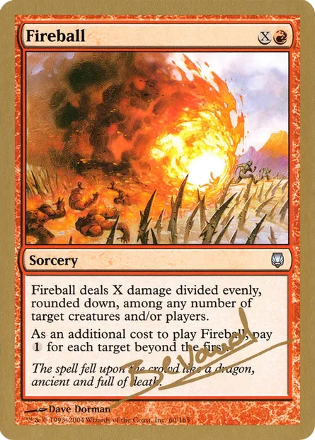 Boule de feu, carte Magic WC04 mb60 — extension World Championship Decks 2004