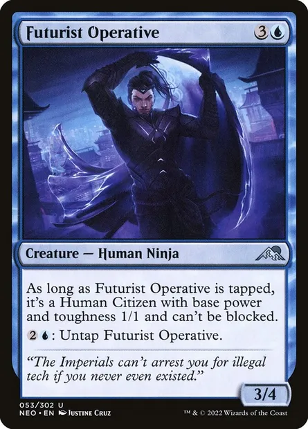 Futurist Operative, Magic card NEO 53 — Kamigawa: Neon Dynasty set