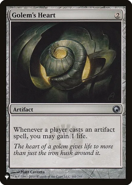 Cœur de golem, carte Magic PLST SOM-161 — extension The List