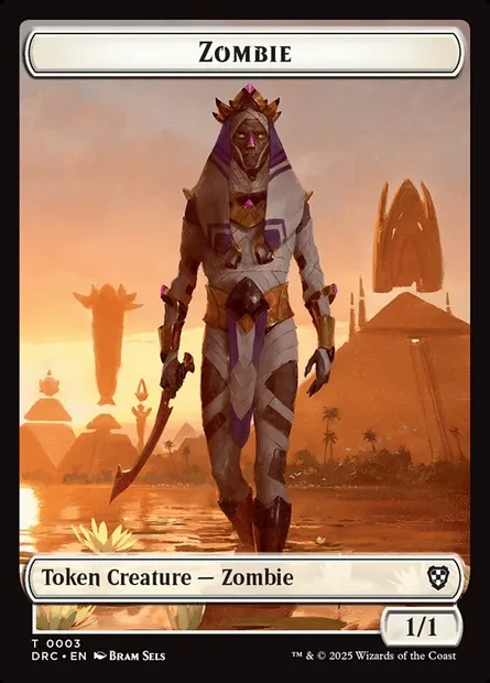 Zombie, carte Magic TDRC 3 — extension Aetherdrift Commander Tokens