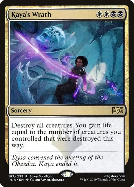 Kaya's Wrath, Magic card RNA 187 — Ravnica Allegiance set