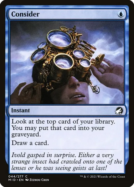 Consider, Magic card MID 44 — Innistrad: Midnight Hunt set