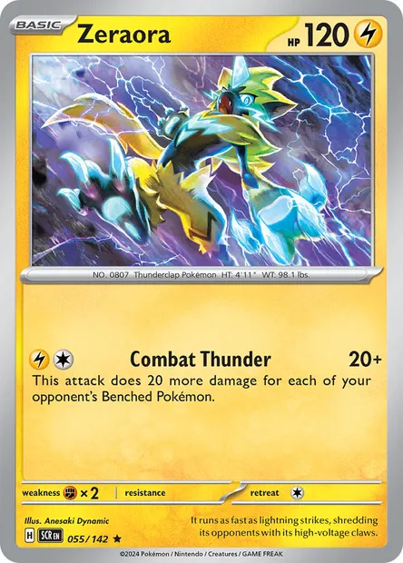 Zeraora, Pokémon card SCR 055 — Stellar Crown set
