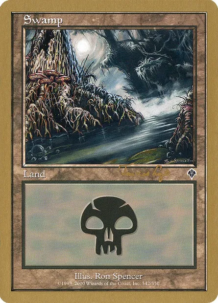 Swamp, Magic card WC01 tvdl342 — World Championship Decks 2001 set