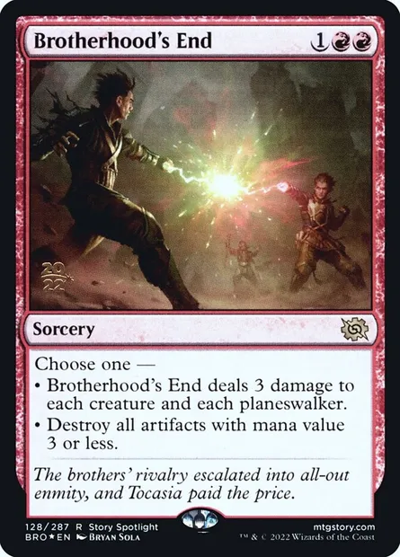 Brotherhood's End, Magic card PBRO 128s — The Brothers' War Promos set