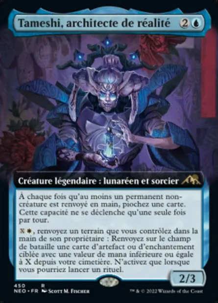 Tameshi, architecte de réalité, carte Magic NEO 450 — extension Kamigawa: La Dynastie Néon