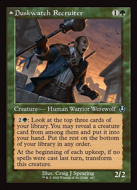 Duskwatch Recruiter // Krallenhorde Howler, Magic card INR 467 — Innistrad Remastered set