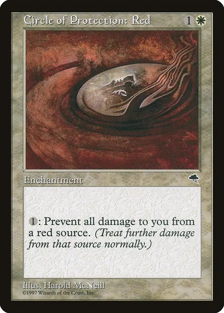 Circle of Protection: Red, Magic card TMP 11 — Tempest set