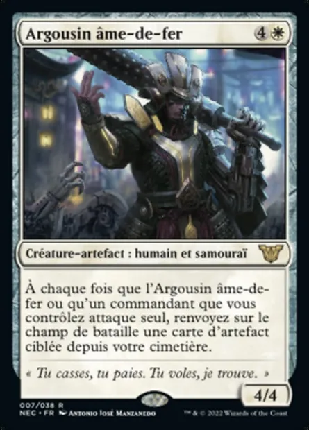Argousin âme-de-fer, carte Magic NEC 7 — extension Neon Dynasty Commander