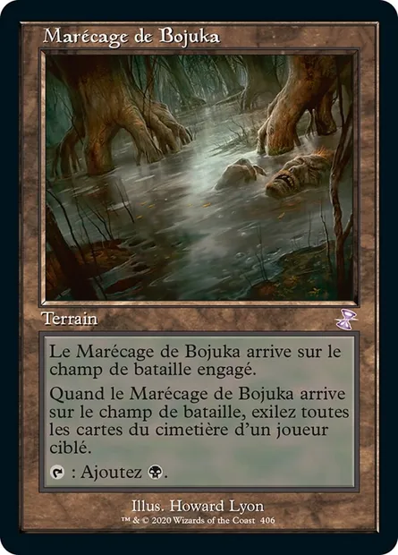 Marécage de Bojuka, carte Magic TSR 406 — extension Spirale Temporelle Remastered