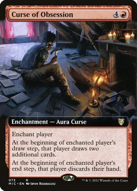 Curse of Obsession, Magic card MIC 73 — Midnight Hunt Commander set