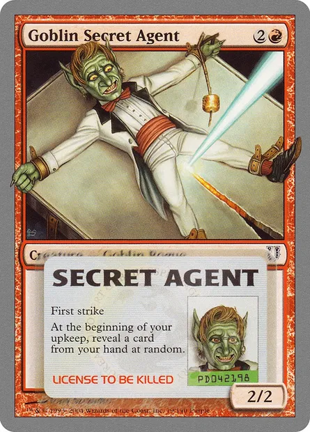 Goblin Secret Agent, carte Magic UNH 79 — extension Unhinged