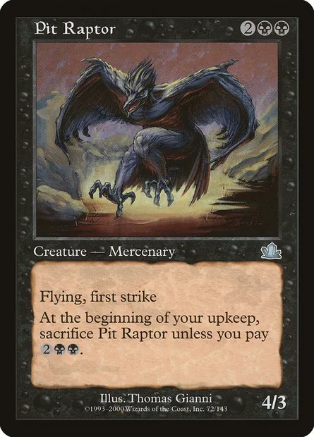 Pit Raptor, Magic card PCY 72 — Prophecy set