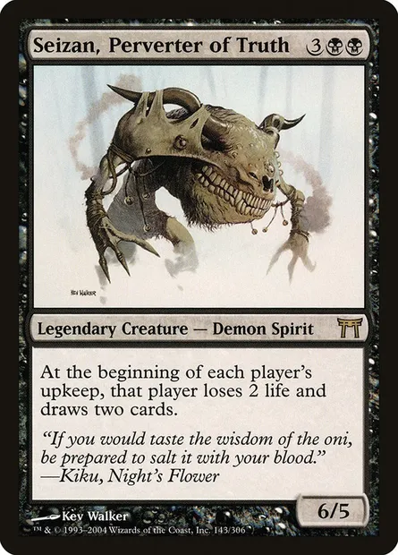 Seizan, Perverter of Truth, Magic card CHK 143 — Champions of Kamigawa set