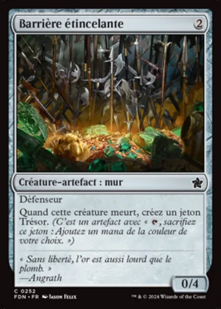 Barrière étincelante, carte Magic FDN 252 — extension Foundations