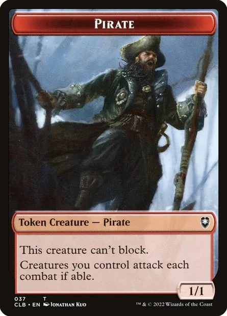 Pirate, carte Magic TCLB 37 — extension Battle for Baldur's Gate Tokens