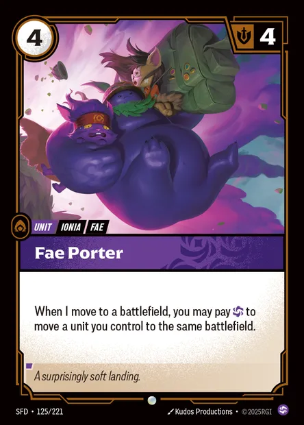 Fae Porter, carte Riftbound SFD 125 — extension Spiritforged