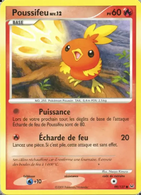 Poussifeu, carte Pokémon PL 99 — extension Platine