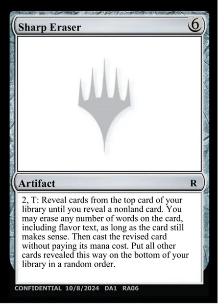 Sharp Eraser, Magic card UNK RA06d — Unknown Event set