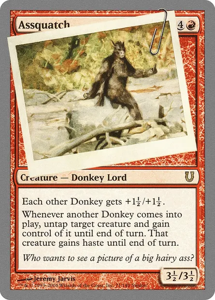 Assquatch, Magic card UNH 71 — Unhinged set