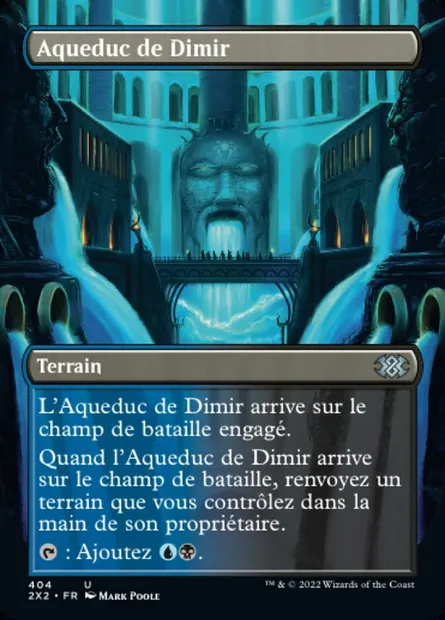 Aqueduc de Dimir, carte Magic 2X2 404 — extension Double Masters 2022