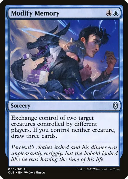 Modify Memory, Magic card CLB 83 — Commander Legends: Battle for Baldur's Gate set