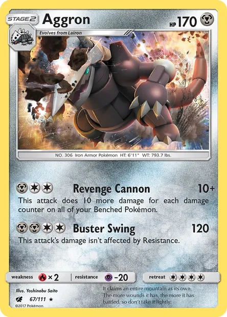 Aggron, Pokémon card CIN 67 — Crimson Invasion set