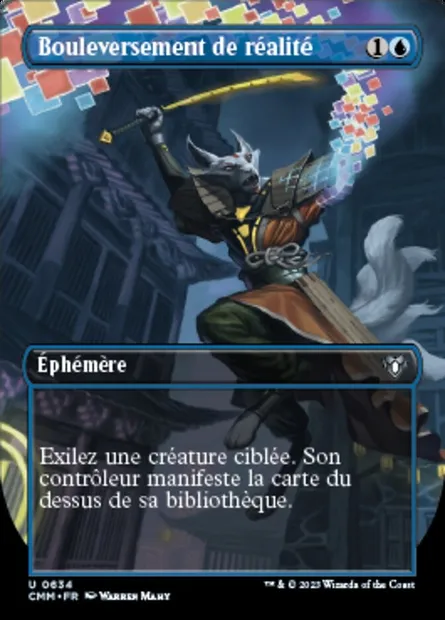 Bouleversement de réalité, carte Magic CMM 634 — extension Commander Masters