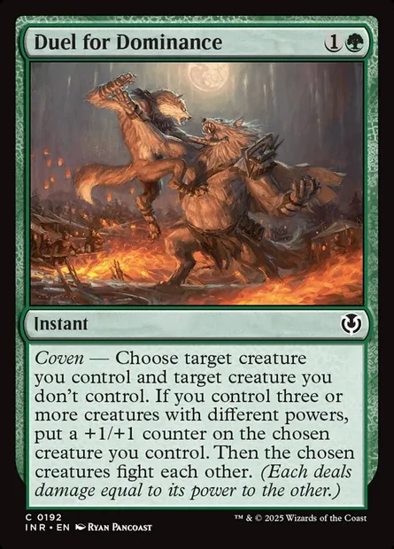 Duel de domination, carte Magic INR 192 — extension Innistrad Remastered