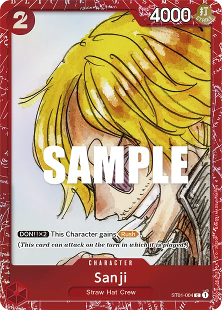 Sanji, One Piece card ST01-004 — Straw Hat Crew set