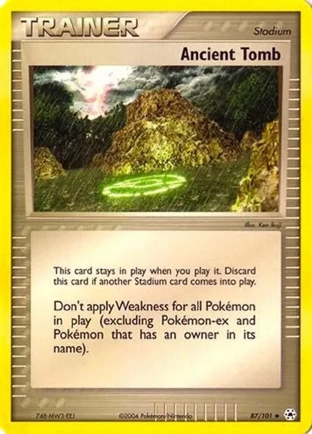Ancient Tomb, Pokémon card EXBS 087 — EX Battle Stadium set