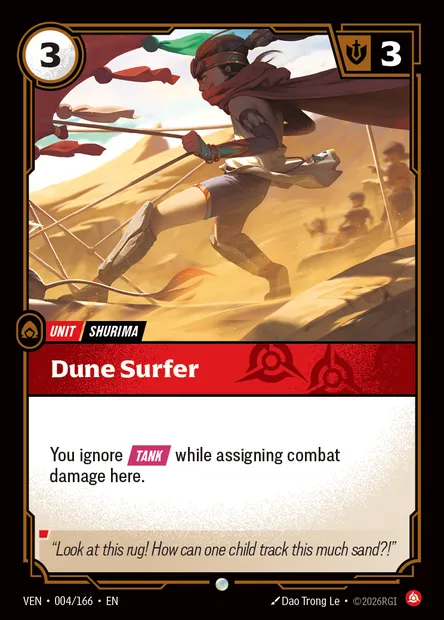 Dune Surfer, carte Riftbound VEN 004 — extension Vendetta