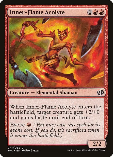 Inner-Flame Acolyte, Magic card JVC 41 — Duel Decks Anthology: Jace vs. Chandra set