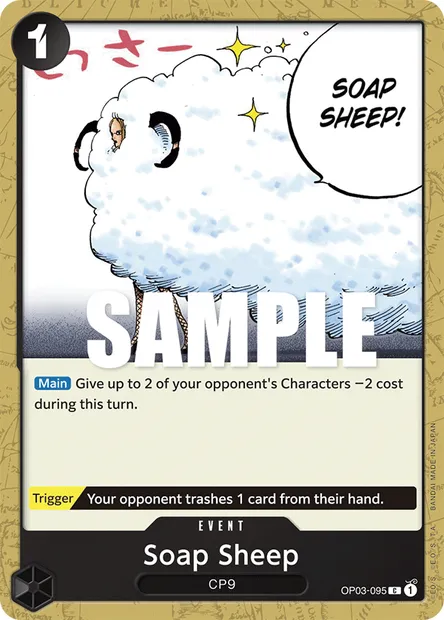 Soap Sheep, One Piece card OP03-095 — PILLARS OF STRENGTH set