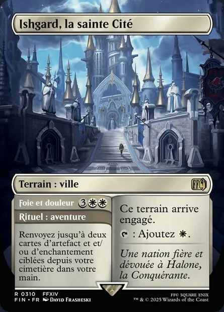 Ishgard, la sainte Cité // Foi et douleur, carte Magic FIN 310 — extension Final Fantasy