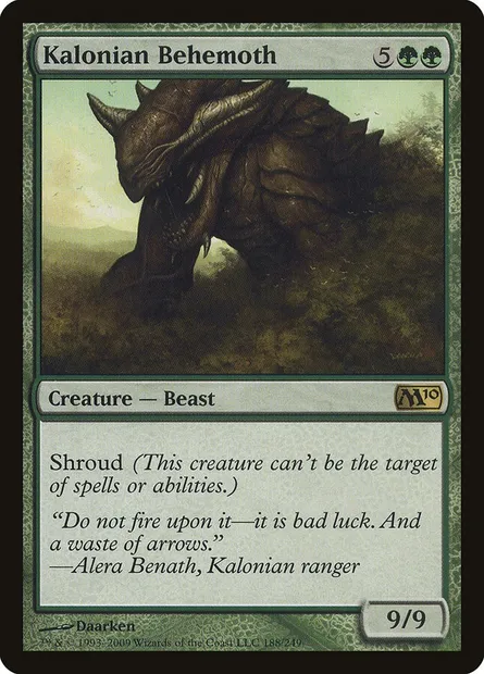 Kalonian Behemoth, Magic card M10 188 — Magic 2010 set