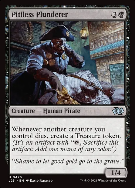Pitiless Plunderer, Magic card J25 476 — Foundations Jumpstart set