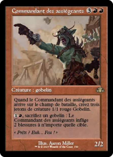 Commandant des assiégeants, carte Magic DMR 330 — extension Dominaria Remastered