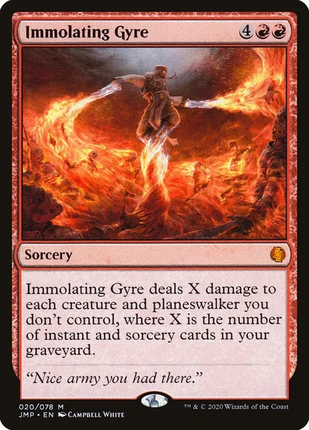Immolating Gyre, Magic card JMP 20 — Jumpstart set