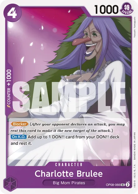 Charlotte Brûlée, carte One Piece OP08-066 — extension TWO LEGENDS