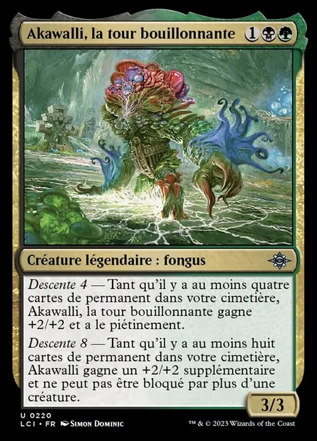 Akawalli, la tour bouillonnante, carte Magic LCI 220 — extension The Lost Caverns of Ixalan