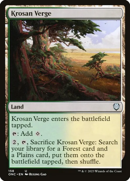 Krosan Verge, Magic card ONC 158 — Phyrexia: All Will Be One Commander set