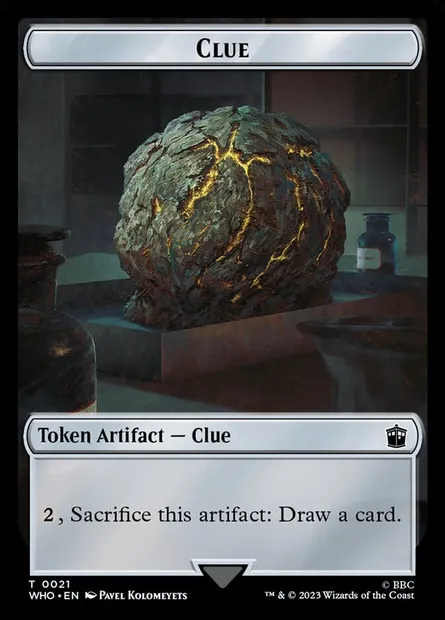 Clue, carte Magic TWHO 21 — extension Doctor Who Tokens