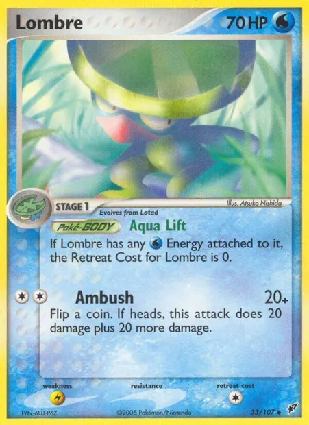 Lombre, Pokémon card DX 33 — Deoxys set