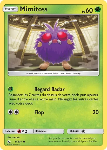 Mimitoss, carte Pokémon UNB 9 — extension Alliance Infaillible