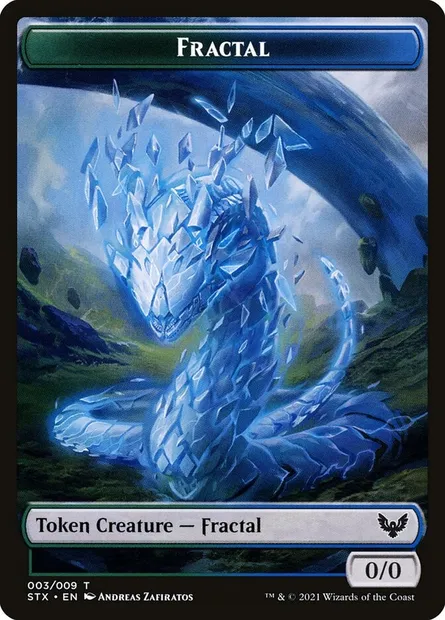 Fractal, Magic card TSTX 3 — Strixhaven: School of Mages Tokens set