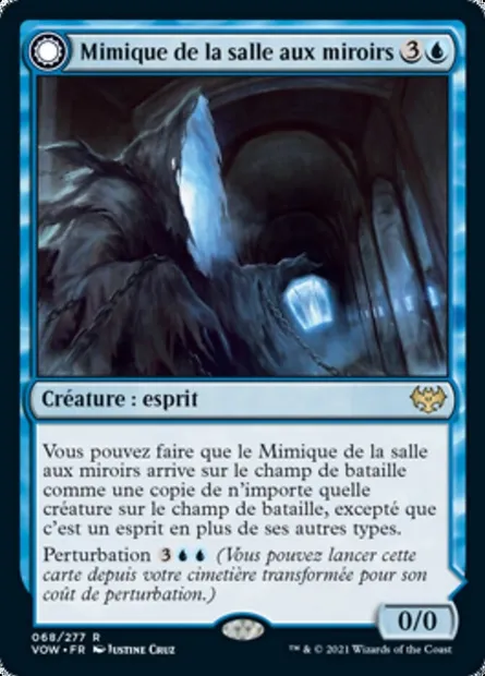 Mimique de la salle aux miroirs // Imitation abominable, carte Magic VOW 68 — extension Innistrad : noce écarlate
