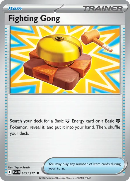 Fighting Gong, Pokémon card ASC 187 — Ascended Heroes set