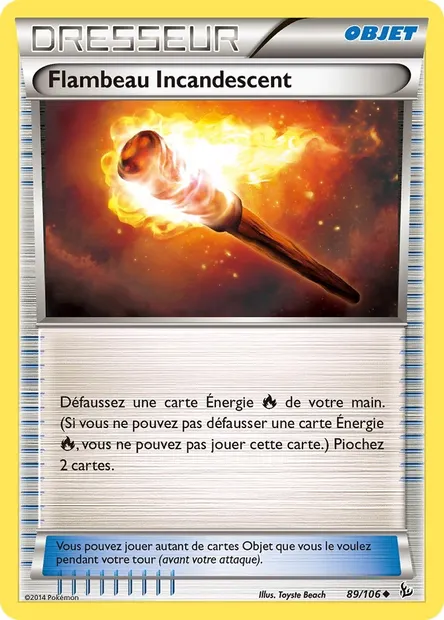 Flambeau Incandescent, carte Pokémon FLF 89 — extension Étincelles