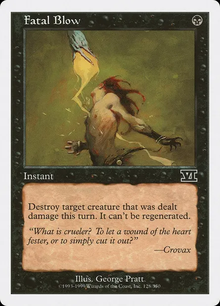 Fatal Blow, Magic card 6ED 128 — Classic Sixth Edition set